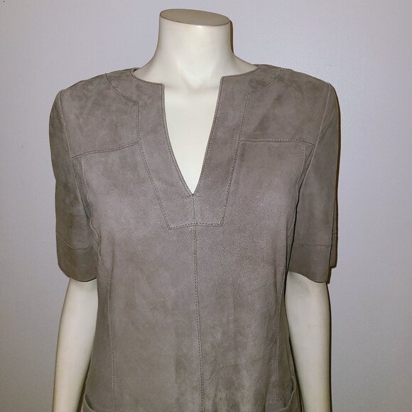 W BY WORTH Suede/Leather Shift Dress, Size 6 - Picture 3 of 7